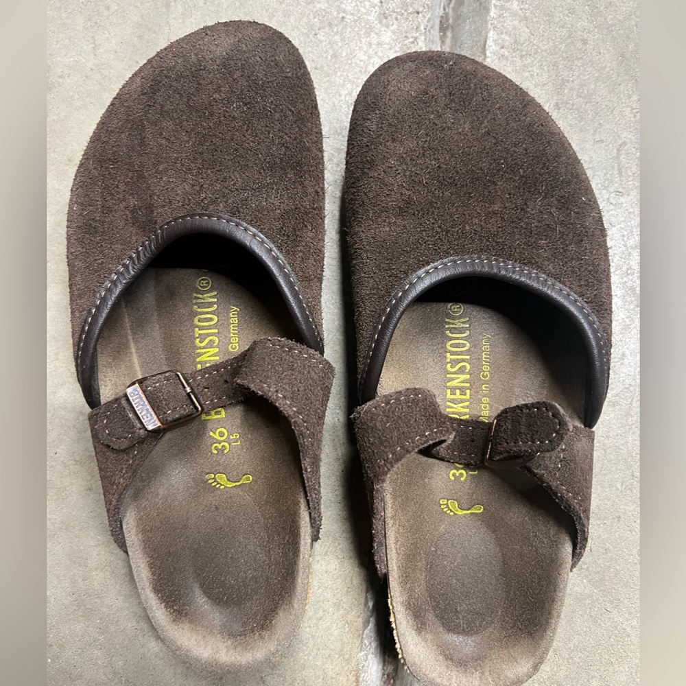 Birkenstock suede clog - size 36